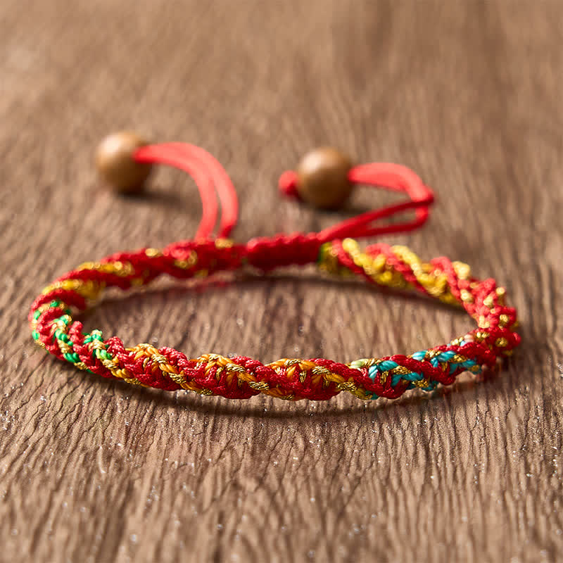 Buddha Stones Colorful String Grounding Vintage Ethnic Bracelet - image 1