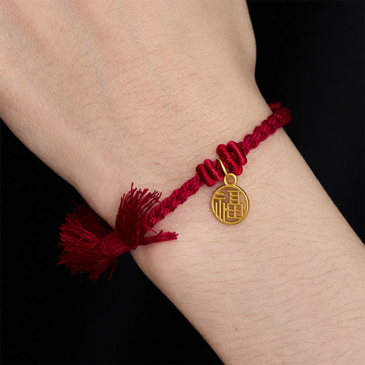Buddha Stones Copper Lotus Red String New beginning Bracelet - image 8