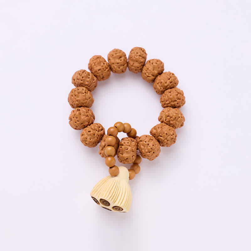 Buddha Stones Vajra Seed Hand-Polished Lotus Pod Pendant Tactile Meditation Beads Decorations - image 4