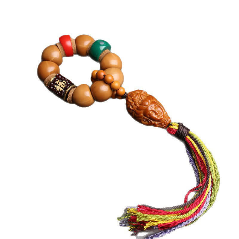 Buddha Stones Bodhi Seed Avalokiteshvara Fu Character Peace Tibetan Colorful Tassel Tactile Meditation Beads Decorations - image 10