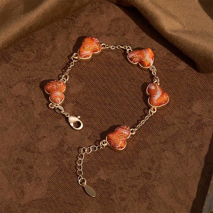 Buddha Stones Song Brocade Gourd Water Ripples Good Fortune Chinese Vintage Bracelet - image 1