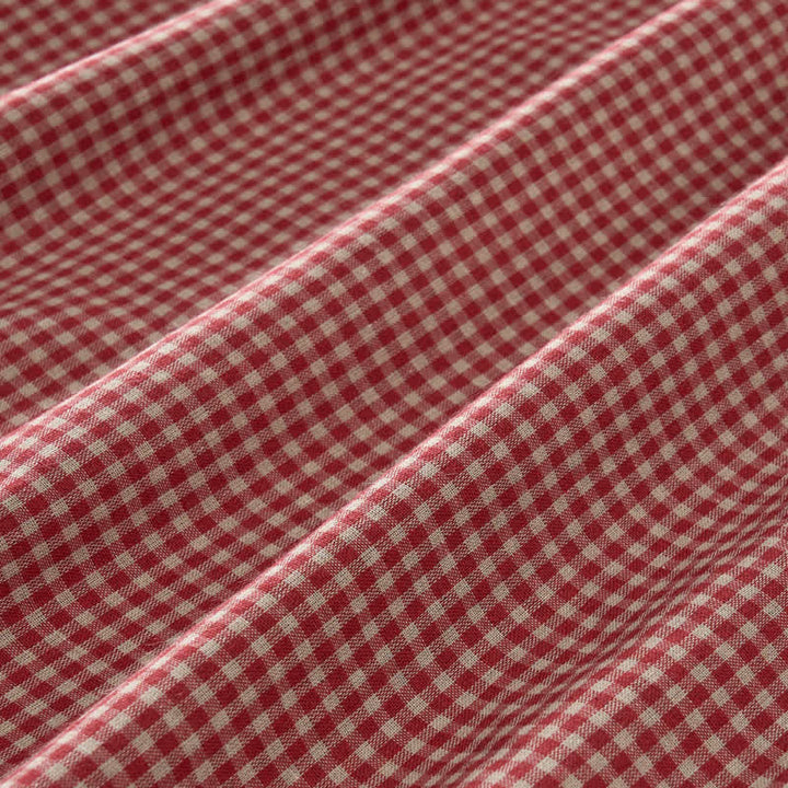 Buddha Stones Summer Vintage Drawstring Plaid Cotton Women's Summer Sleeveless Dress With Pockets - image 12