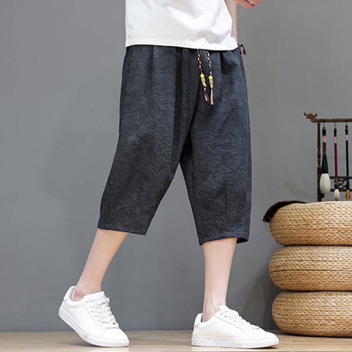 Buddha Stones Summer Casual Boho Drawstring Abstract Men's Shorts With Pocket - image 9