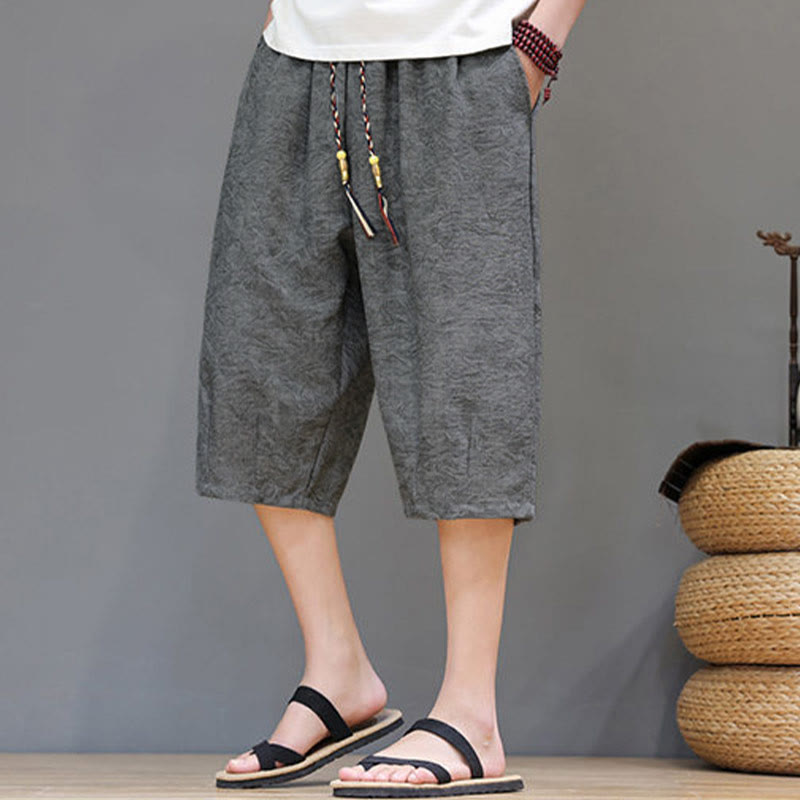 Buddha Stones Summer Casual Boho Drawstring Abstract Men's Shorts With Pocket - image 14
