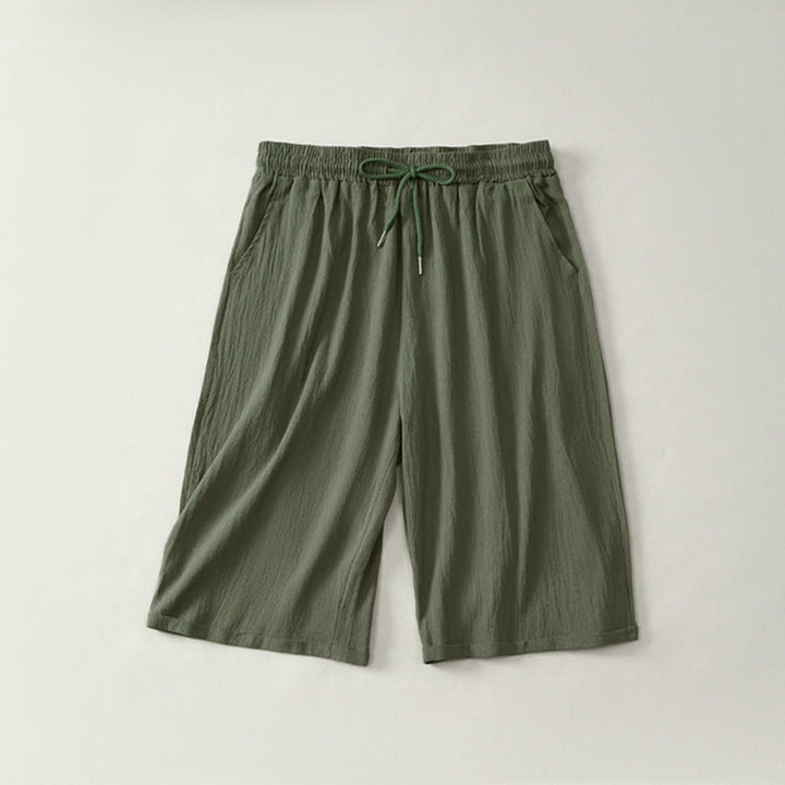 Buddha Stones Summer Casual Drawstring Solid Bermuda Shorts Women's Straight Leg Pants With Pockets - DarkOliveGreen - US14，UK/AU18，EU46 (3XL) - image 7