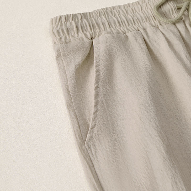 Buddha Stones Summer Casual Drawstring Solid Bermuda Shorts Women's Straight Leg Pants With Pockets - image 3