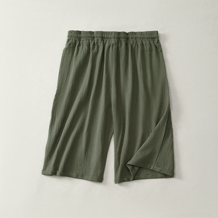 Buddha Stones Summer Casual Drawstring Solid Bermuda Shorts Women's Straight Leg Pants With Pockets - image 8
