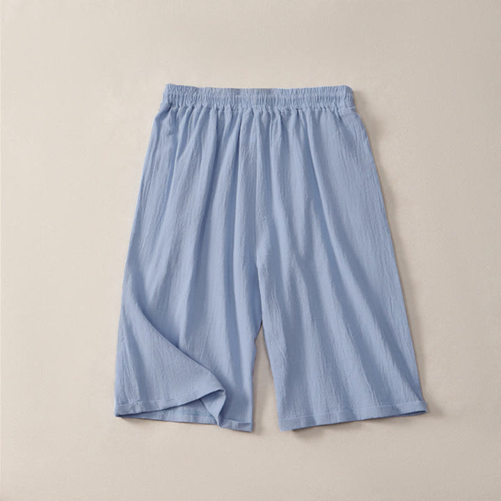 Buddha Stones Summer Casual Drawstring Solid Bermuda Shorts Women's Straight Leg Pants With Pockets - image 16