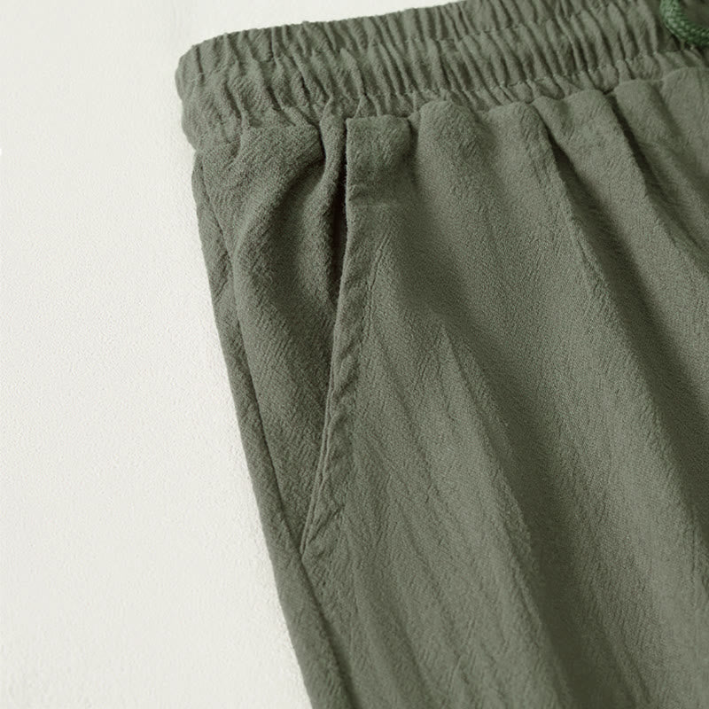Buddha Stones Summer Casual Drawstring Solid Bermuda Shorts Women's Straight Leg Pants With Pockets - image 10