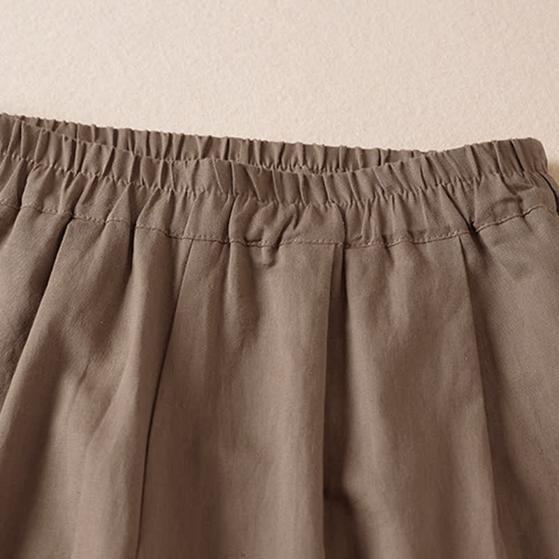 Buddha Stones Summer Casual Minimalist Solid Bermuda Shorts Women's Shorts With Pockets - image 13