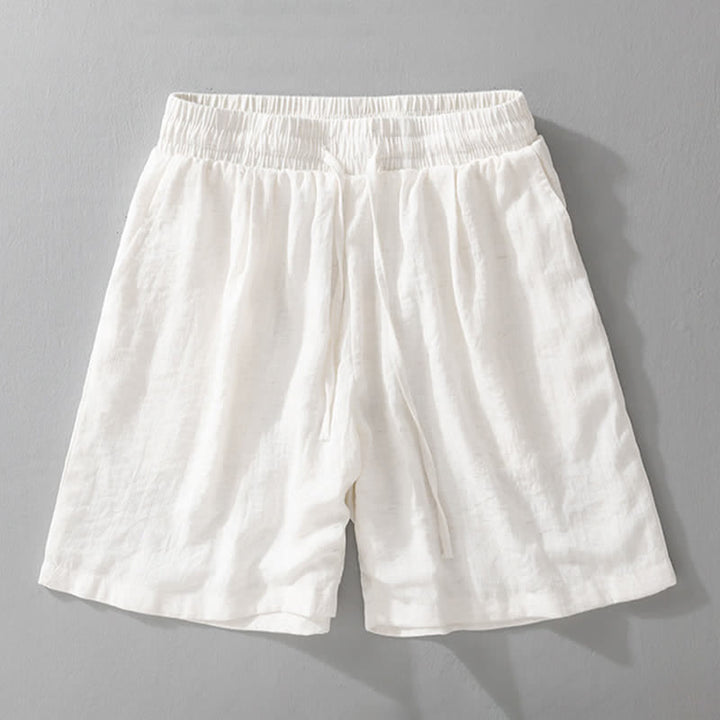 Buddha Stones Summer Casual Minimalist Drawstring Solid Men's Shorts With Pocket - image 7