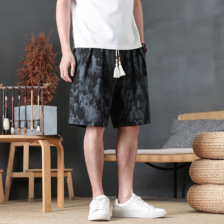 Buddha Stones Summer Casual Minimalist Drawstring Solid Men's Shorts With Pocket - image 21