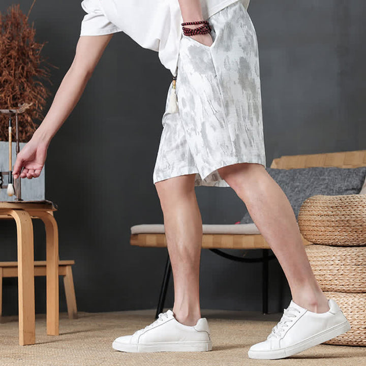 Buddha Stones Summer Casual Minimalist Drawstring Solid Men's Shorts With Pocket - image 29