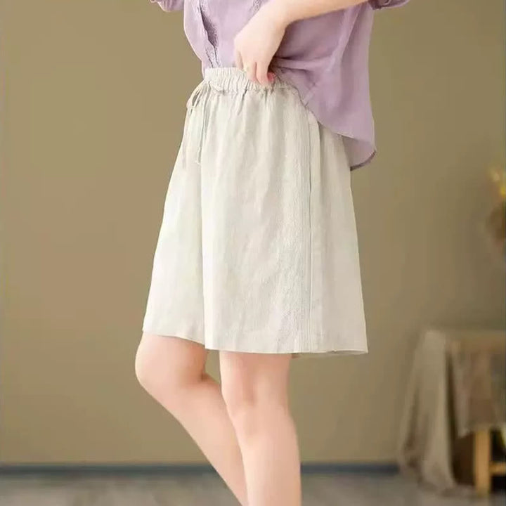 Buddha Stones Summer Casual Drawstring Solid Women's Shorts With Pocket - image 22