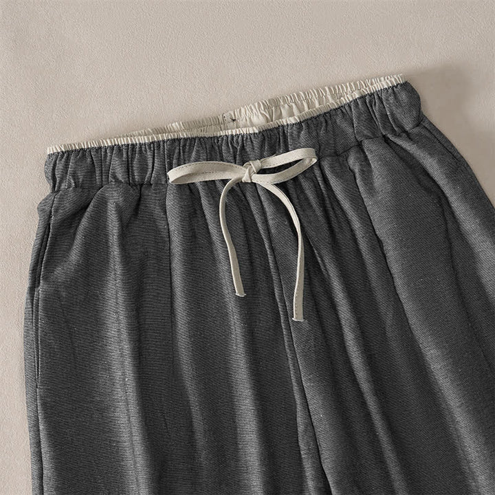 Buddha Stones Summer Casual Minimalist Drawstring Solid Cropped Pants Women's Harem Pants With Pocket - image 9