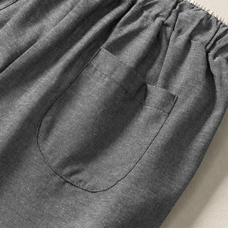 Buddha Stones Summer Casual Minimalist Drawstring Solid Cropped Pants Women's Harem Pants With Pocket - image 12