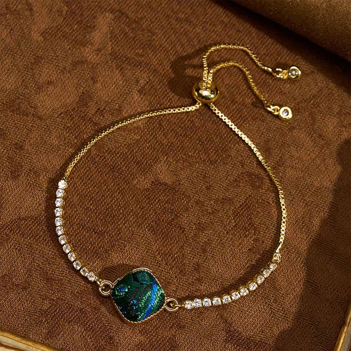 Buddha Stones Copper Luck Song Brocade Square Adjustable Bracelet - image 2