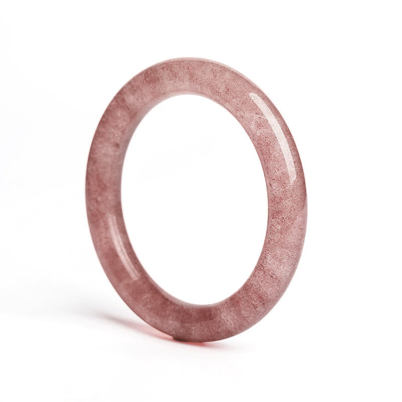 Buddha Stones Natural Strawberry Quartz Love Healing Bracelet Bangle - image 9