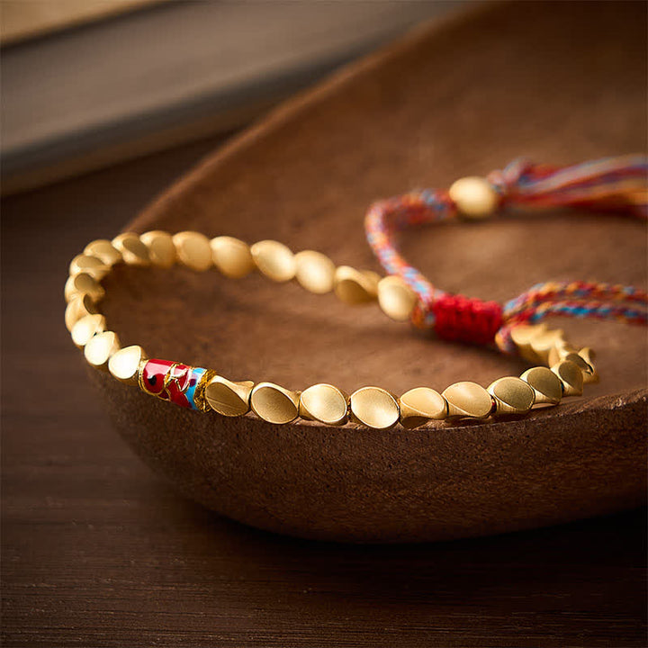 Buddha Stones Copper Koi Fish Success Vintage Ethnic Bracelet - image 3