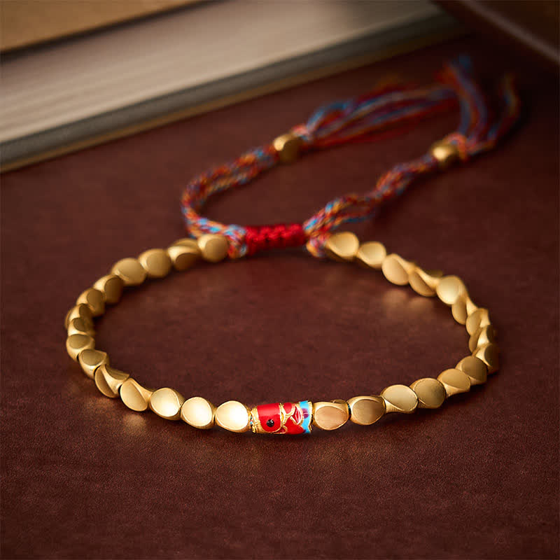 Buddha Stones Copper Koi Fish Success Vintage Ethnic Bracelet - 7.9 in (20 cm) - image 0
