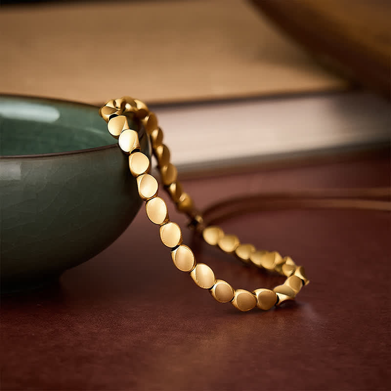Buddha Stones Copper Irregular-shaped Bead Balance String Bracelet - image 3