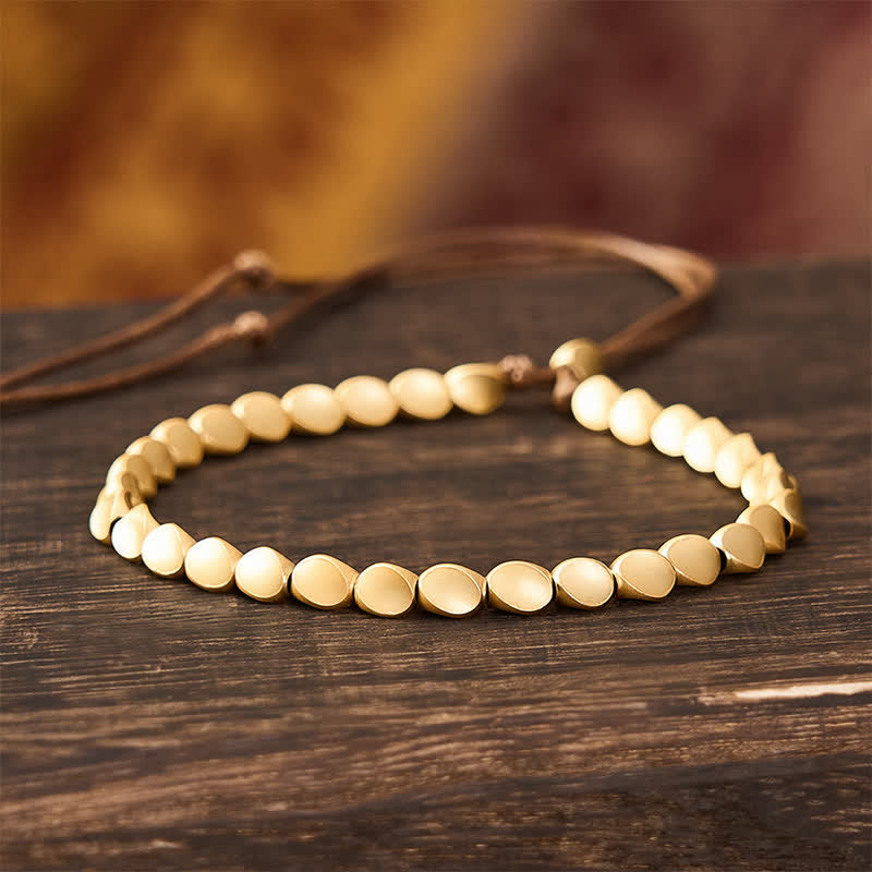 Buddha Stones Copper Irregular-shaped Bead Balance String Bracelet - 7.9 in (20 cm) - image 0