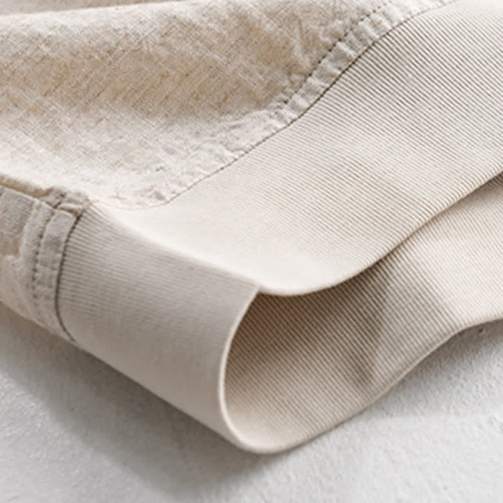 Buddha Stones Summer Casual Minimalist Button-Up Stand Collar Solid Men's Short Sleeve Shirts - image 15