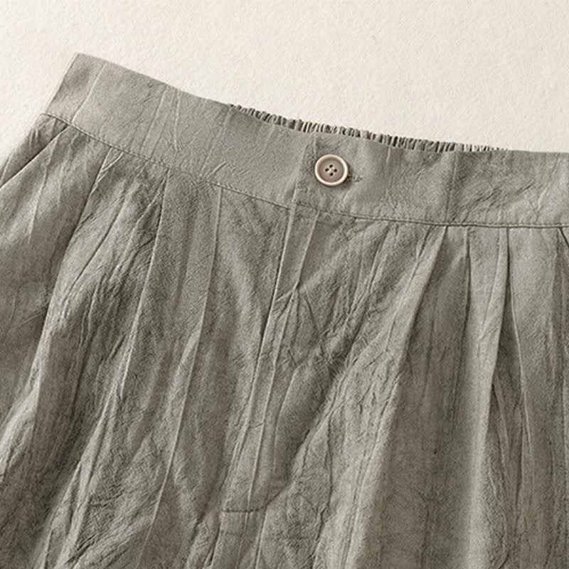 Buddha Stones Summer Casual Minimalist Solid Women's Shorts With Pocket - image 13