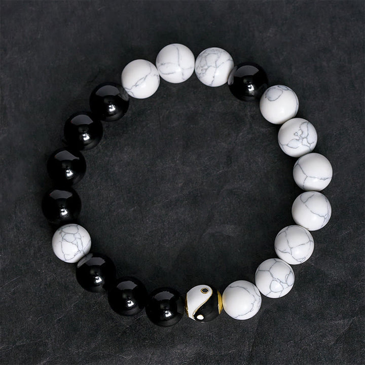 Buddha Stones Copper Yin Yang Balance Tibetan Round Bracelet - image 3