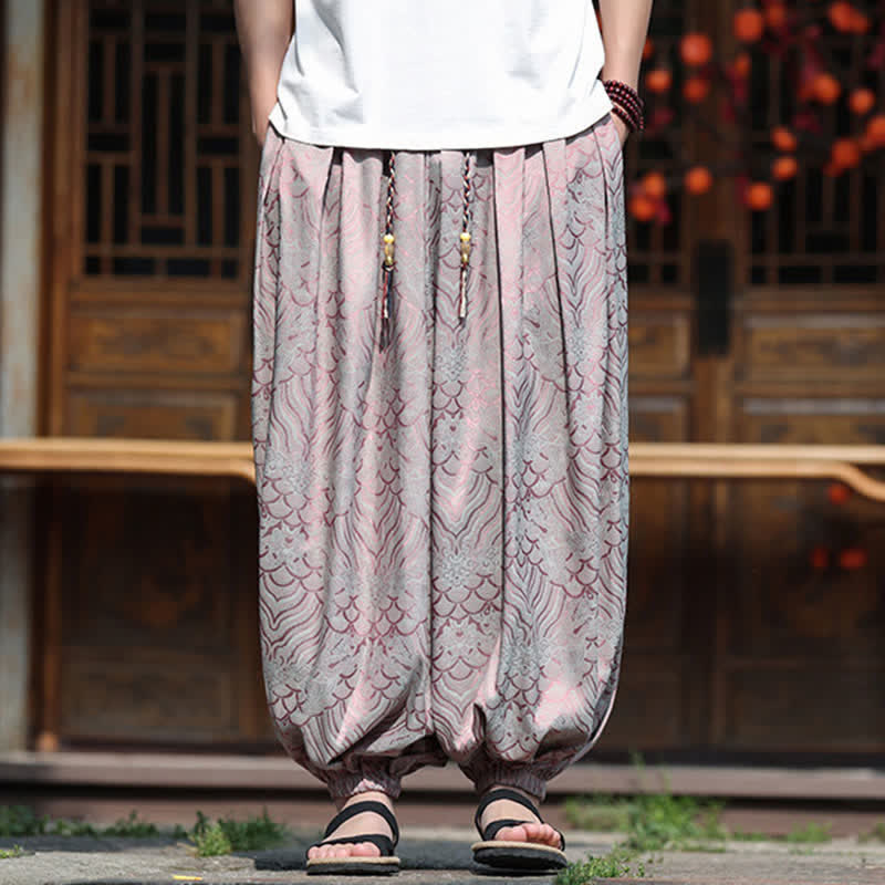 Buddha Stones Summer Casual Boho Abstract Ankle Pants Men's Harem Pants - image 1