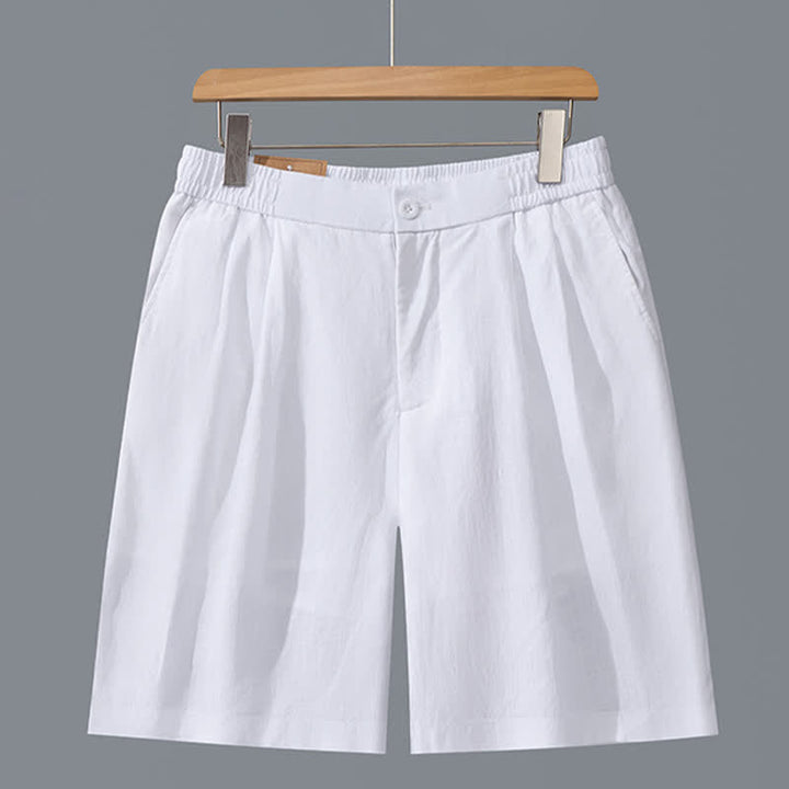 Buddha Stones Summer Casual Minimalist Solid Zipper Design Men's Shorts With Pockets - White - US/UK/AU42，EU52 (3XL) - image 14