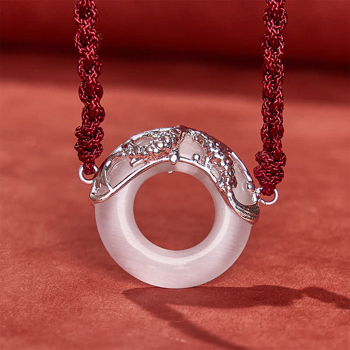 Buddha Stones White Jade Koi Fish Wealth Red String Bracelet - image 8