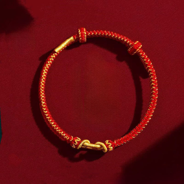 Buddha Stones Red String Chinese Zodiac Luck Braided Knot Bracelet - image 2