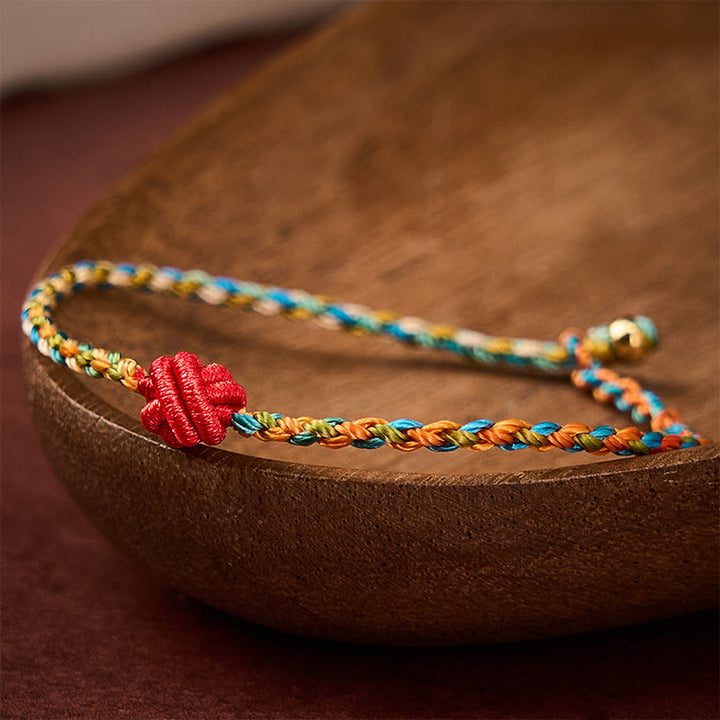 Buddha Stones Hand-Woven Colorful Red String Protection Bracelet - image 3