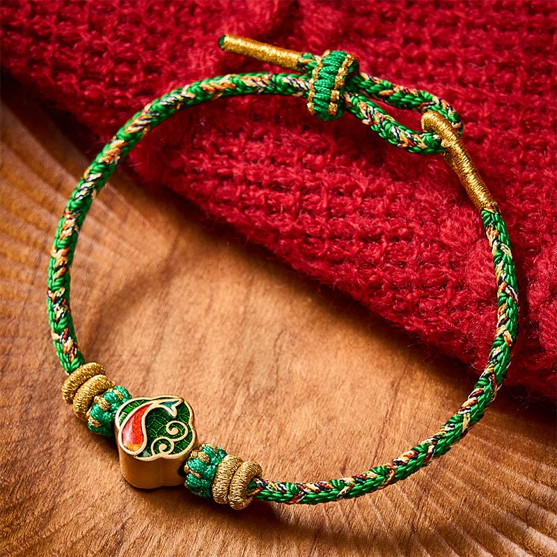 Buddha Stones Hand-Woven String Koi Fish Success Rope Bracelet - image 1