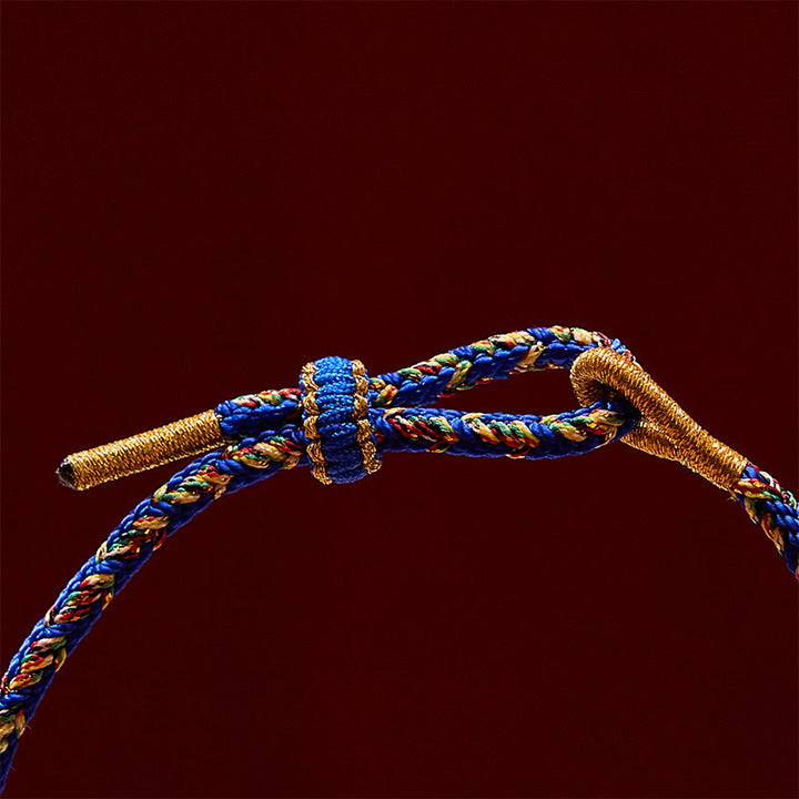 Buddha Stones Hand-Woven String Double Golden Koi Fish Strength Rope Bracelet - image 12