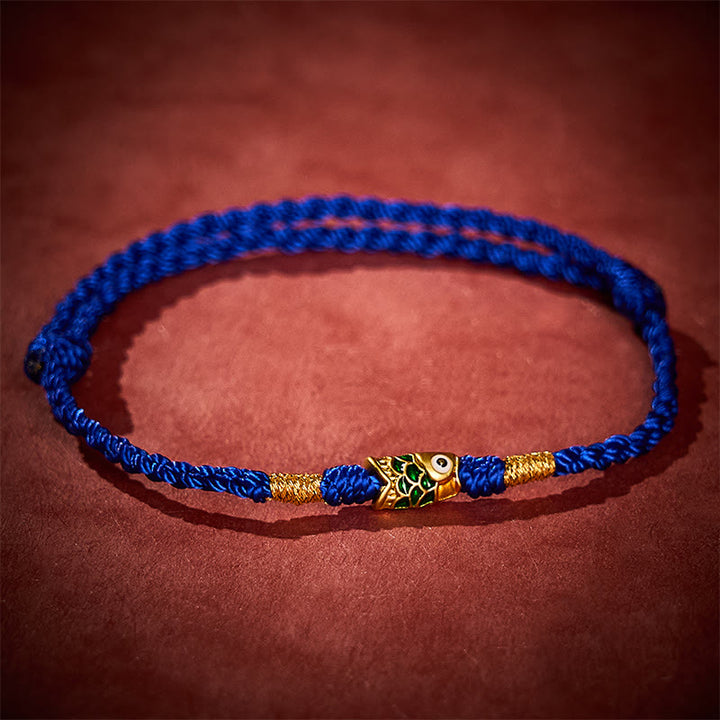 Buddha Stones Hand-Woven Koi Fish Success Rope Bracelet - Blue(Wrist Circumference: 5.51-7.48 in / 14-19cm) - image 7