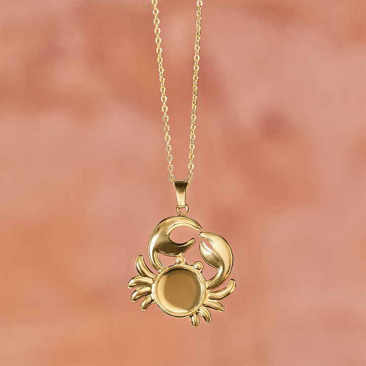 Buddha Stones Gold Plated Amethyst Crab  Inner Peace Necklace - image 18