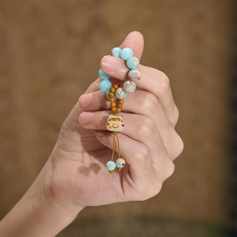 Buddha Stones Shoushan Stone Charcoal-Grilled Cat Luck Tactile Meditation Beads Decorations - image 4