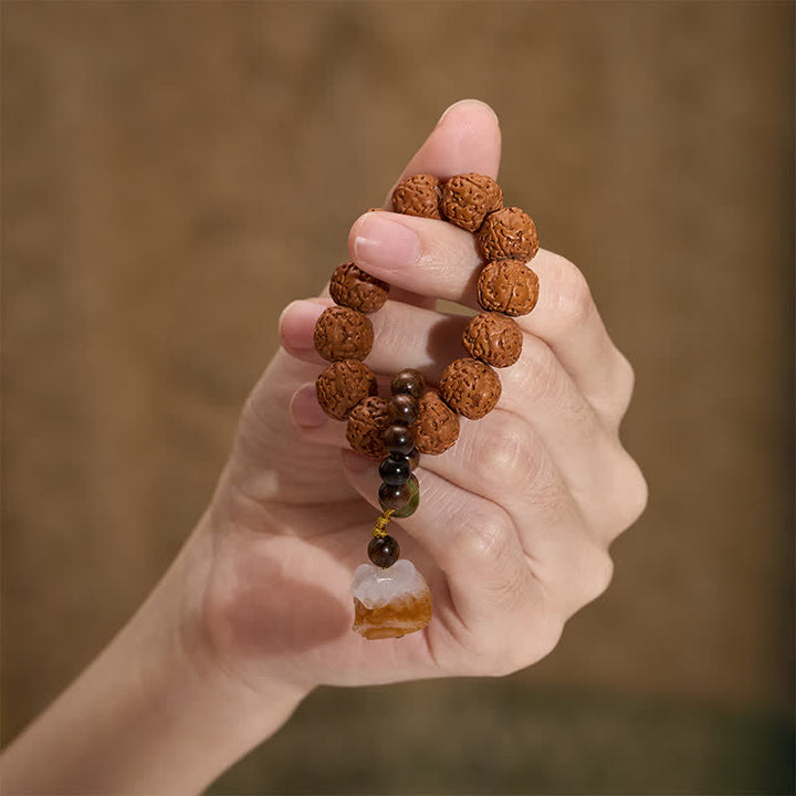 Buddha Stones Vajra Seed Charcoal-Grilled Bodhi Lion Pendant Strength Tactile Meditation Beads Decorations - image 3