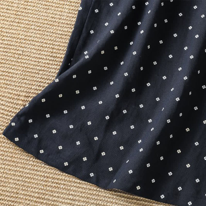 Buddha Stones Summer Casual Vintage Polka Dot Women's Skirts With Pockets - image 9