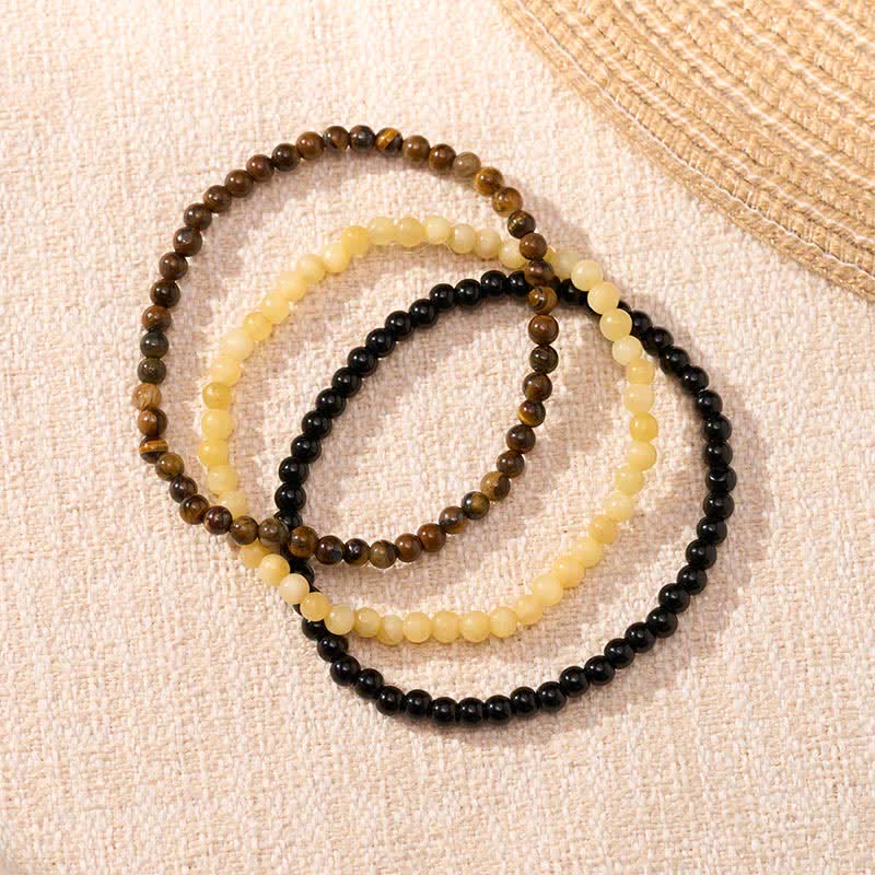 Buddha Stones 3pcs "Manifest Living Abundance" Topaz Clarity Bracelet Includes Gift Message Card - image 1