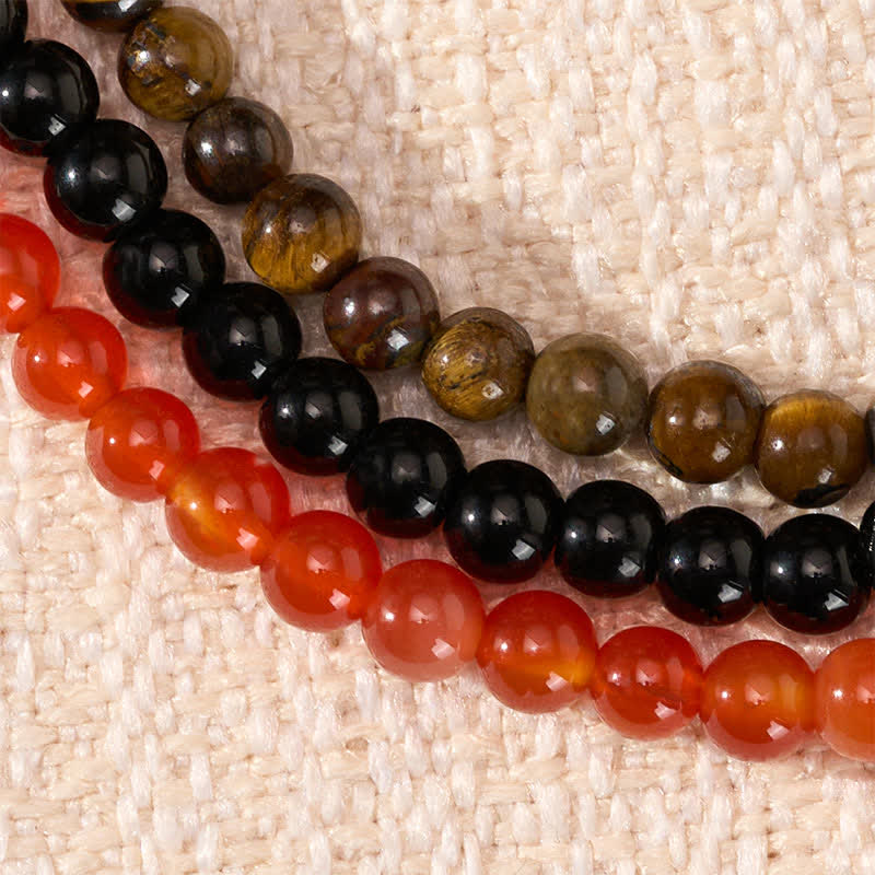 Buddha Stones 3pcs "Ignite Your Vital Current" Red Agate Purification Bracelet Includes Gift Message Card - image 4