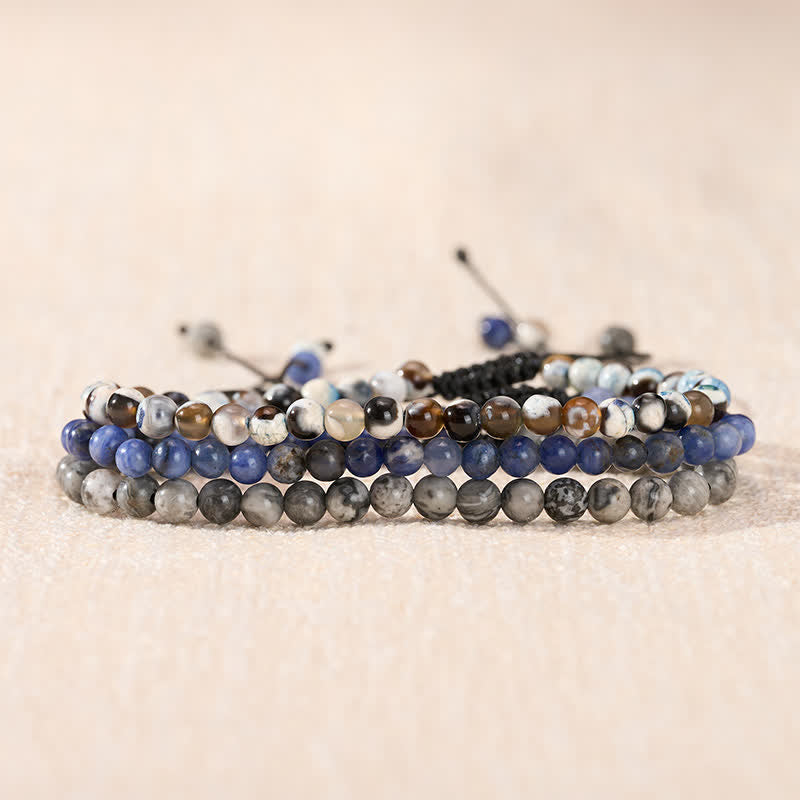 Buddha Stones 3pcs "Ignite Your Grounded Power" Fire Agate Truth Bracelet Includes Gift Message Card - image 2