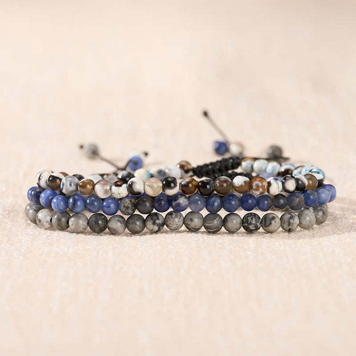 Buddha Stones 3pcs "Ignite Your Grounded Power" Fire Agate Truth Bracelet Includes Gift Message Card - image 2