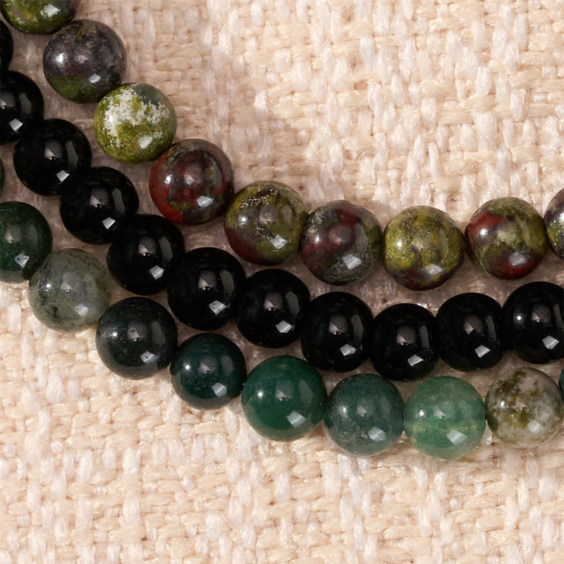 Buddha Stones 3pcs "Reclaim Your Vital Energy" Indian Agate Transformation Bracelet Includes Gift Message Card - image 4