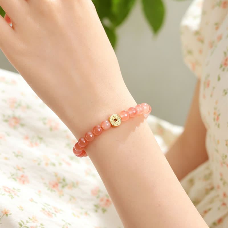 Buddha Stones Tiger Eye Natural Stone Fu Character Copper Coins Happiness Bracelet - image 25