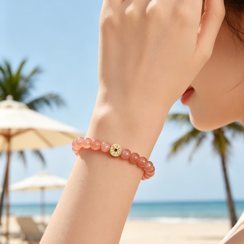 Buddha Stones Tiger Eye Natural Stone Fu Character Copper Coins Happiness Bracelet - image 24