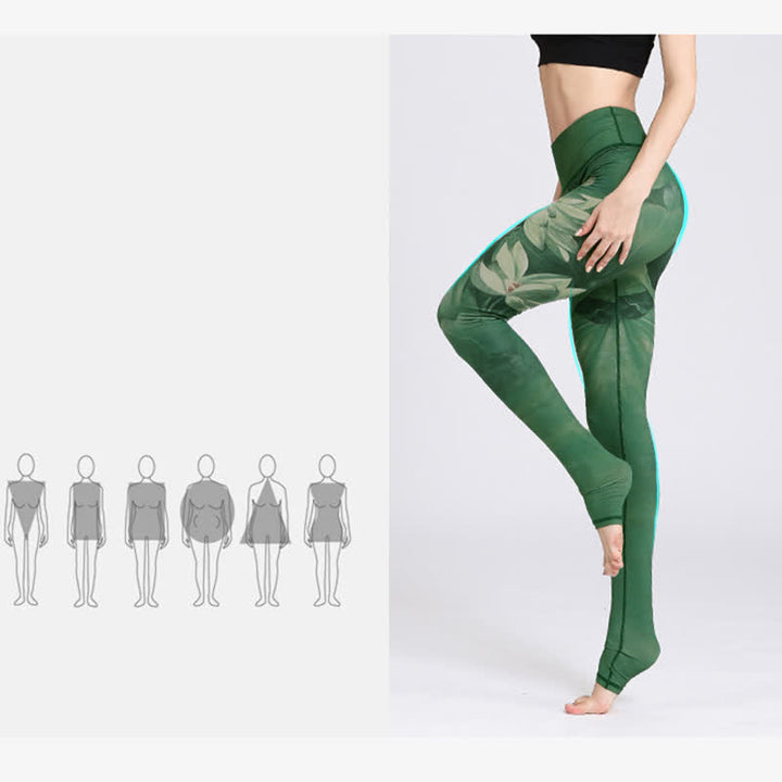 Buddha Stones Lotus Flower Print Design Pants Sports Fitness Yoga Leggings Women's Yoga Pants - image 7