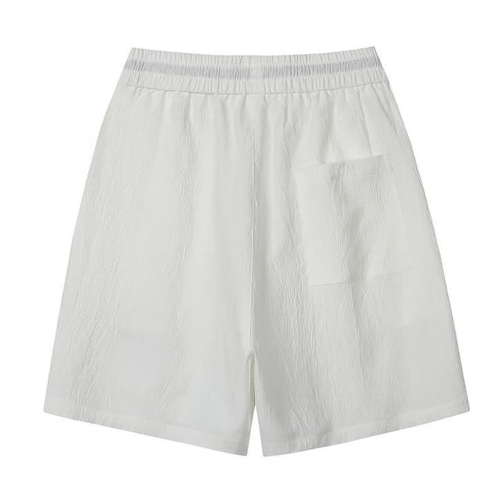 Buddha Stones Summer Casual Tang Style Embroidery Crane Auspicious Clouds Men's Shorts With Pockets - image 7